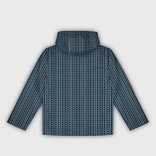 Женская ветровка Чёрно-синий полосы в горошек / 3D-Черный – фото 2