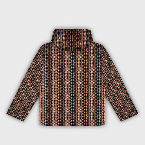 Женская ветровка Чёрный в персиковый узор текстурированный / 3D-Черный – фото 2