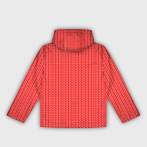 Женская ветровка Красный в белые маленькие полоски / 3D-Белый – фото 2