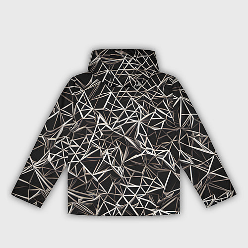 Женская ветровка Белые линии на чёрном фоне / 3D-Белый – фото 2