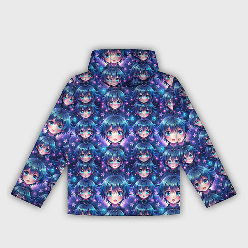 Женская ветровка Аниме персонаж с синими волосами / 3D-Белый – фото 2