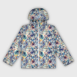 Женская ветровка Волки паттерн