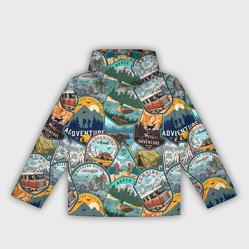 Женская ветровка Adventure stickers / 3D-Черный – фото 2