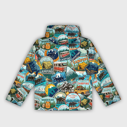 Женская ветровка Adventure stickers / 3D-Черный – фото 2
