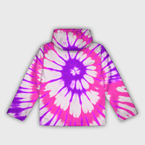 Женская ветровка Тай дай розовый с фиолетовым / 3D-Черный – фото 2