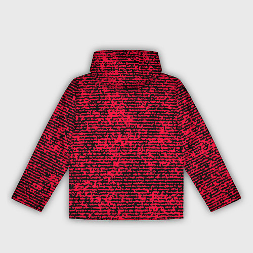 Женская ветровка Ярко-розовый в чёрную текстурированную полоску / 3D-Черный – фото 2