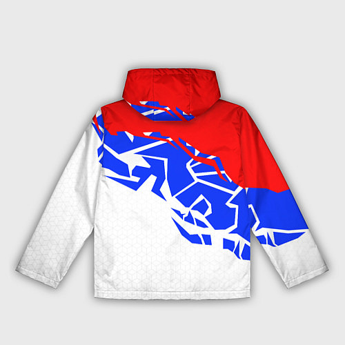 Женская ветровка Россия- астрактивный триколор / 3D-Белый – фото 2