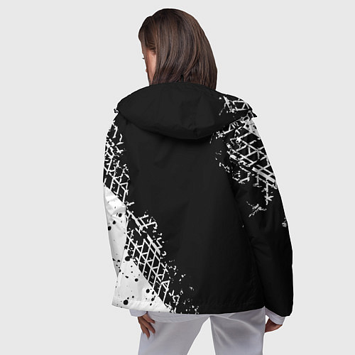 Женская ветровка Мазда: следы от шин / 3D-Черный – фото 4