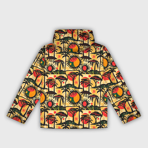 Женская ветровка Африка солнце пальмы / 3D-Белый – фото 2