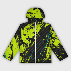 Ветровка с капюшоном женская Абстрактный узор с концепцией, цвет: 3D-белый