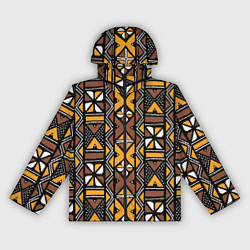 Ветровка с капюшоном женская Африканский мавританский узор, цвет: 3D-черный