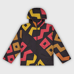 Ветровка с капюшоном женская Абстракция - этно мотивы, цвет: 3D-черный