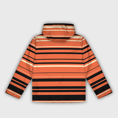 Женская ветровка Оранжевый полосами / 3D-Черный – фото 2