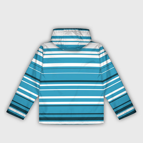 Женская ветровка Бело-голубой в полоску / 3D-Белый – фото 2