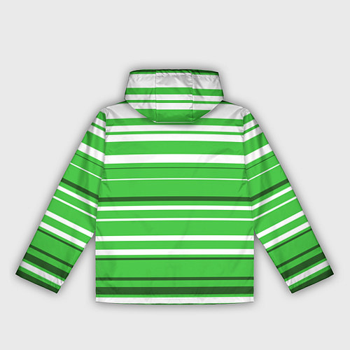 Женская ветровка Бело-зелёный в полоску / 3D-Белый – фото 2