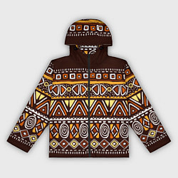Ветровка с капюшоном женская Африканский традиционный орнамент, цвет: 3D-черный