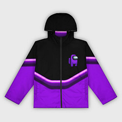 Ветровка с капюшоном женская Among us neon geometry, цвет: 3D-черный