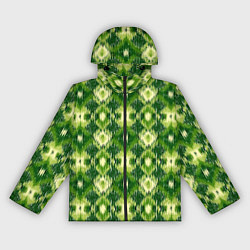 Ветровка с капюшоном женская Ромбовидный орнамент, цвет: 3D-черный