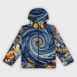 Ветровка с капюшоном женская Воронка из джинсы и пуговиц - нейросеть, цвет: 3D-черный