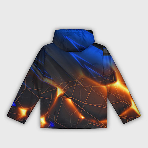 Женская ветровка Синяя абстракция с желтыми плитами / 3D-Черный – фото 2