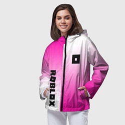 Ветровка с капюшоном женская Roblox geometry gradient, цвет: 3D-черный — фото 2