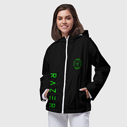 Ветровка с капюшоном женская Razer brend game, цвет: 3D-белый — фото 2