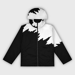 Ветровка с капюшоном женская Просто краска черно белая, цвет: 3D-черный