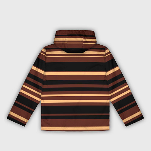 Женская ветровка Полосатый коричневый / 3D-Черный – фото 2
