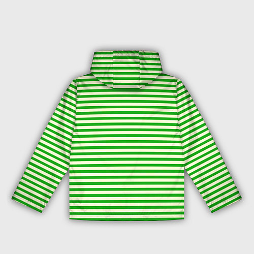 Женская ветровка Бежево-зелёный полосатый / 3D-Белый – фото 2