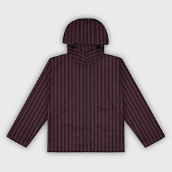 Ветровка с капюшоном женская Роскошный бордовый в полоску, цвет: 3D-черный