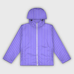 Ветровка с капюшоном женская Сиреневый однотонный в полоску, цвет: 3D-белый