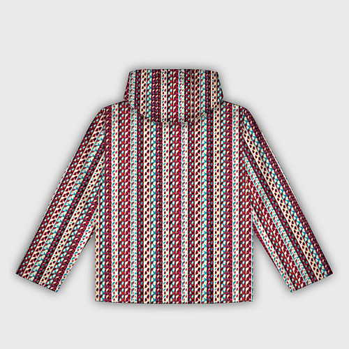 Женская ветровка Разноцветные полосы-узоры / 3D-Белый – фото 2