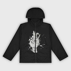 Ветровка с капюшоном женская Глаза и дым, цвет: 3D-черный