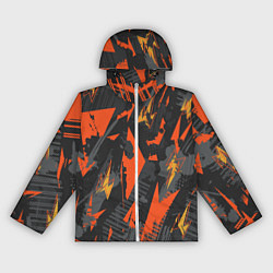 Ветровка с капюшоном женская Яркий абстрактный узор для спорта, цвет: 3D-белый