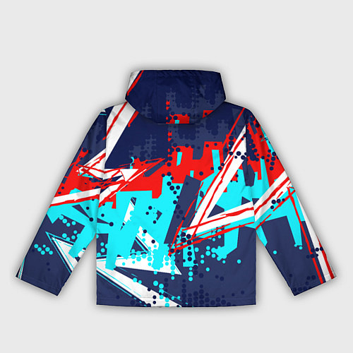 Женская ветровка Яркий абстрактный узор для спорта / 3D-Черный – фото 2