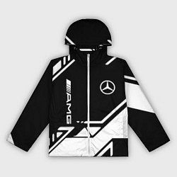 Ветровка с капюшоном женская Mercedes bens geometry, цвет: 3D-белый