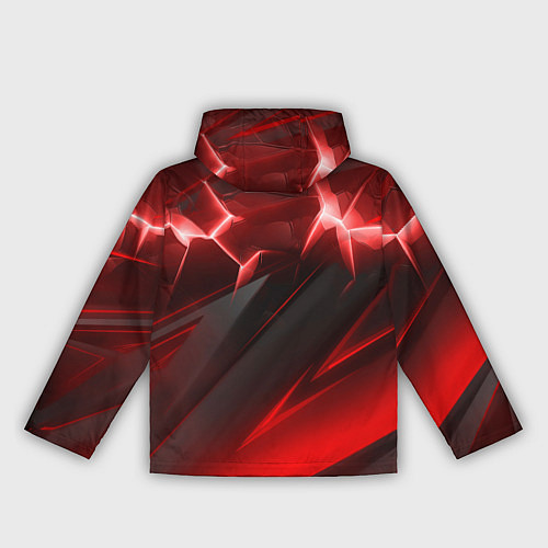 Женская ветровка Яркая красная объемная абстракция / 3D-Черный – фото 2