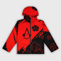 Ветровка с капюшоном женская Assassins Creed logo clewer, цвет: 3D-черный