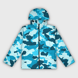 Ветровка с капюшоном женская Военная текстура камуфляжа, цвет: 3D-черный