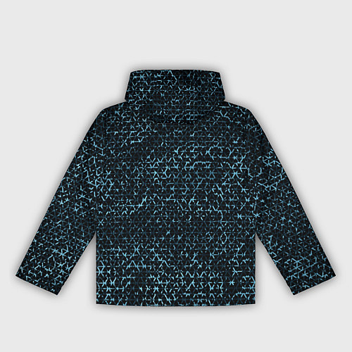 Женская ветровка Чёрный с голубыми вставками текстурированный / 3D-Черный – фото 2