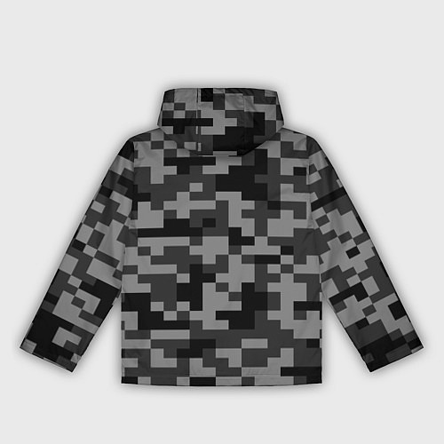 Женская ветровка Камуфляжные пиксели блэк / 3D-Белый – фото 2