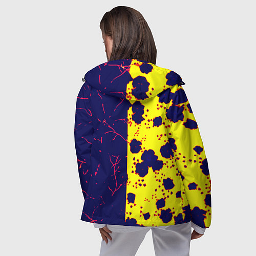 Женская ветровка Cyberpunk лого текстура / 3D-Черный – фото 4