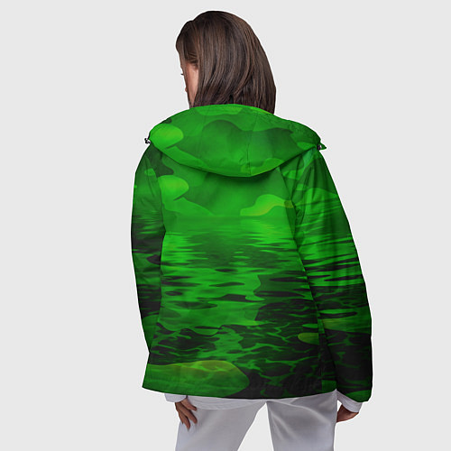 Женская ветровка Камуфляж с водой / 3D-Черный – фото 4