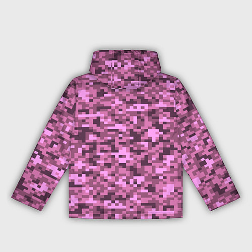 Женская ветровка Розовый камуфляж текстура / 3D-Черный – фото 2