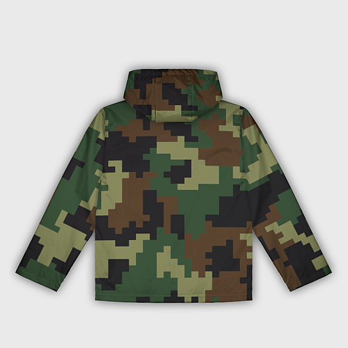 Женская ветровка Камуфляж хаки текстура / 3D-Белый – фото 2