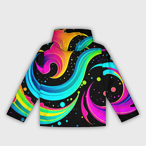 Женская ветровка Яркая неоновая абстракция - нейросеть / 3D-Белый – фото 2