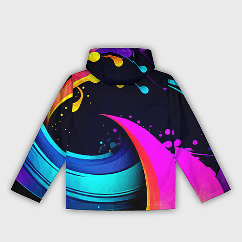 Женская ветровка Neon abstraction - Milano / 3D-Белый – фото 2