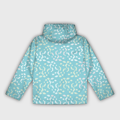 Женская ветровка Мозаика на голубом / 3D-Белый – фото 2