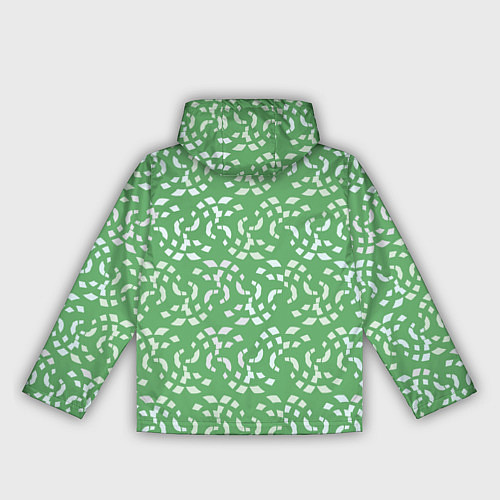 Женская ветровка Мозаика на зеленом / 3D-Белый – фото 2