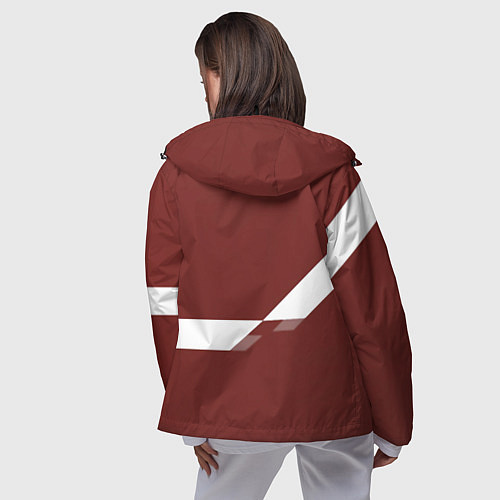 Женская ветровка Россия спорт геометрия / 3D-Черный – фото 4